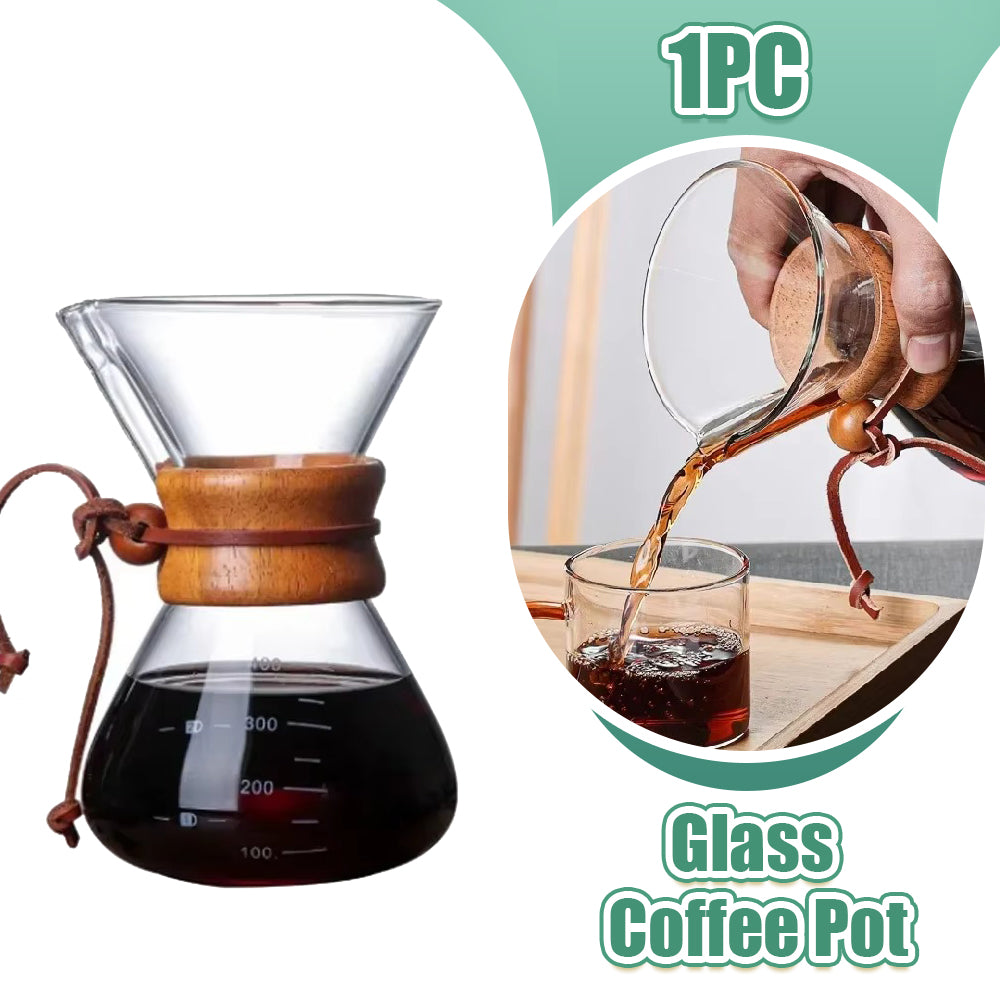 Glass Coffee Pot - Heat-Resistant, Transparent Brewing Tool