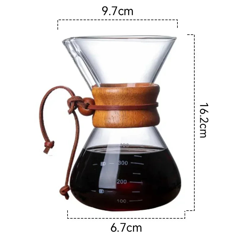 Glass Coffee Pot - Heat-Resistant, Transparent Brewing Tool
