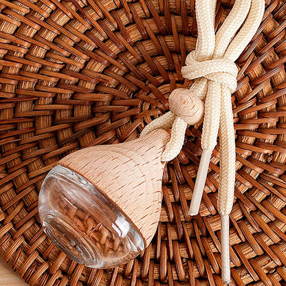 6ML Car Air Freshener Bottle - Refillable Glass & Wood