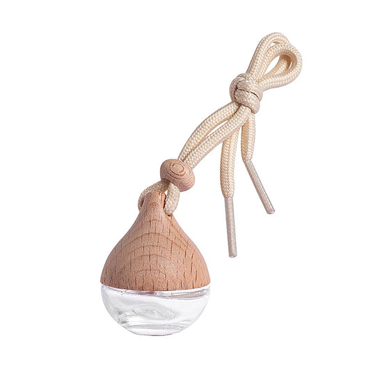 6ML Car Air Freshener Bottle - Refillable Glass & Wood
